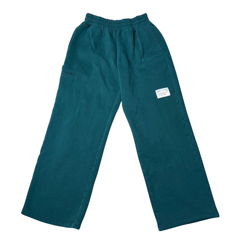 Comfrt Sweatpants Women Medium Teal Excellent Affirmation Vol 9 Wide Leg Pant